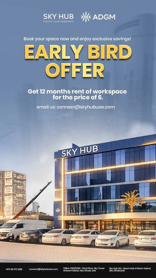 Early Bird Offer - AED 1000 per month